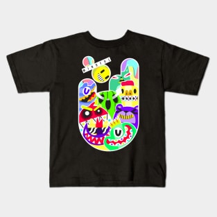 U Shape Doodle Mindful Drip Kids T-Shirt